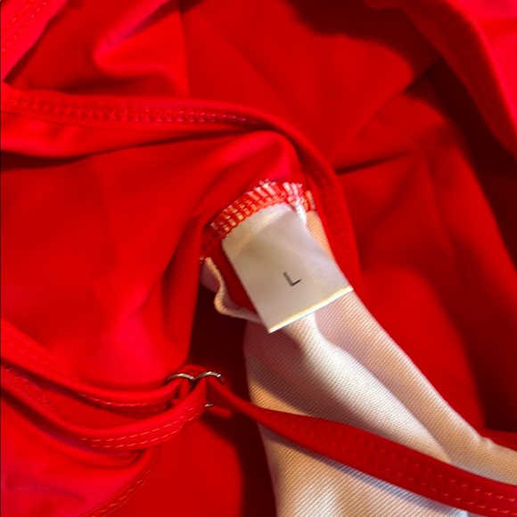 Red Ruffled Bikini Top - Picture 2 of 3